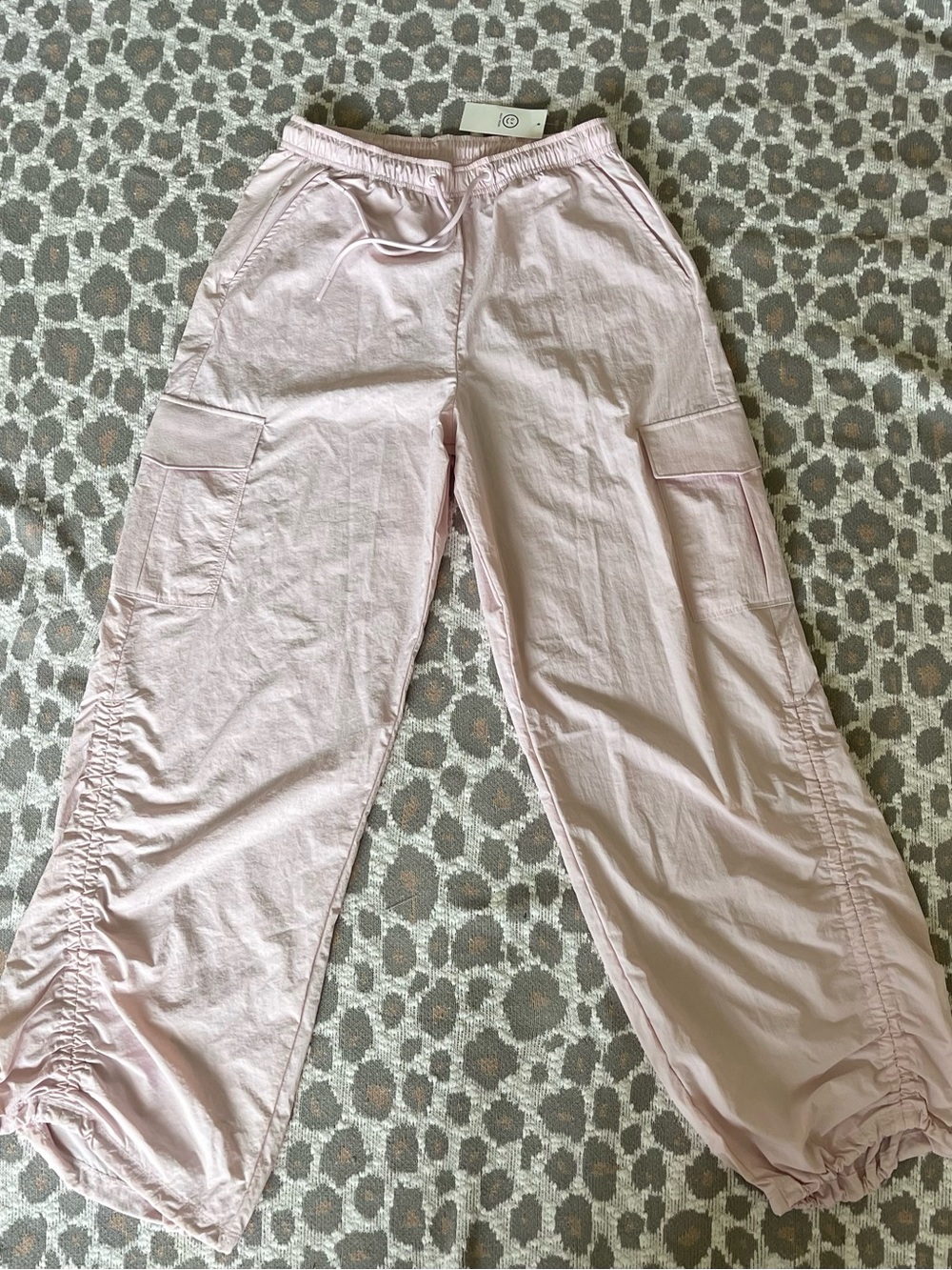 GILLY HICKS Light Pink Cargo pants with Drawstring Waist